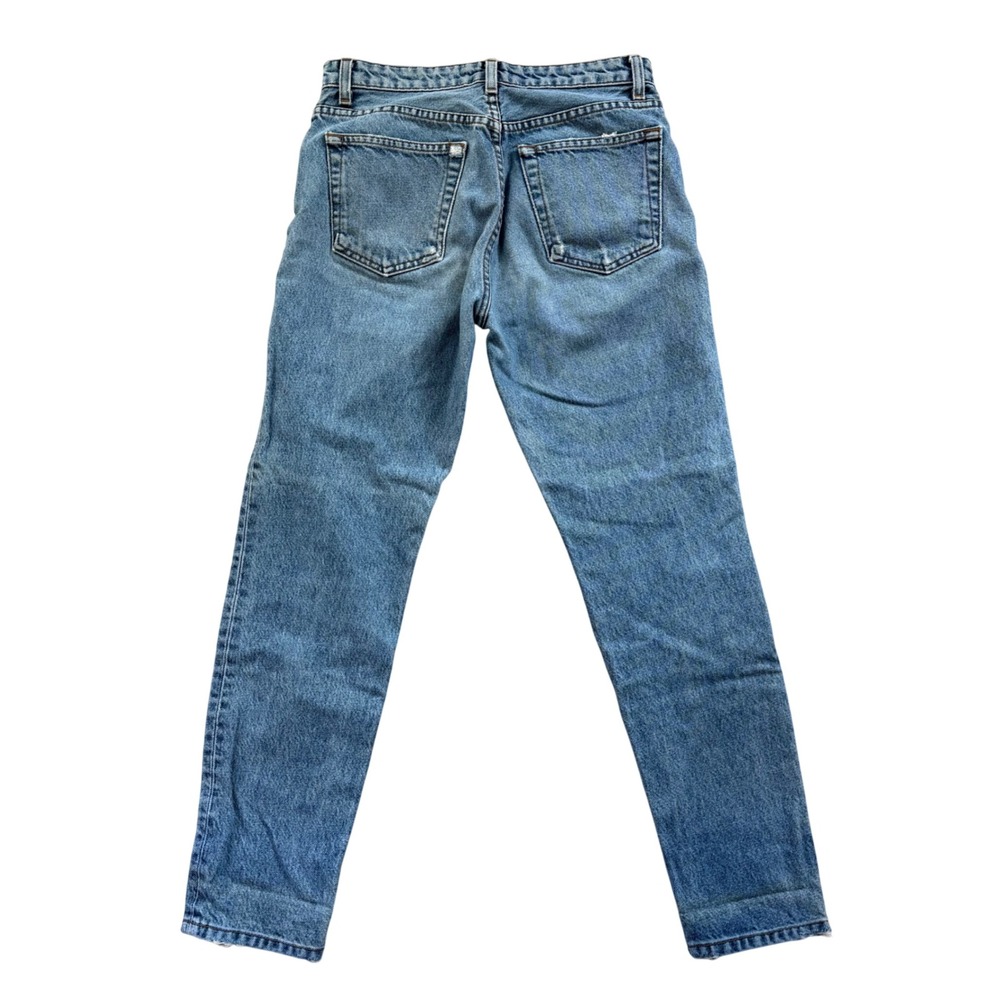 Reformation High Rise Slim Straight Leg Jeans Medium Wash Blue Size 26 - Picture 2 of 10